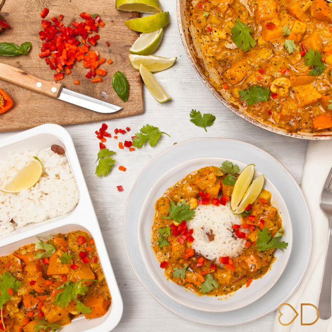 Vegánske kari s tekvicou