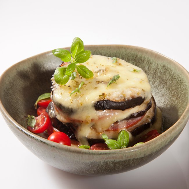 Gebackene Auberginen