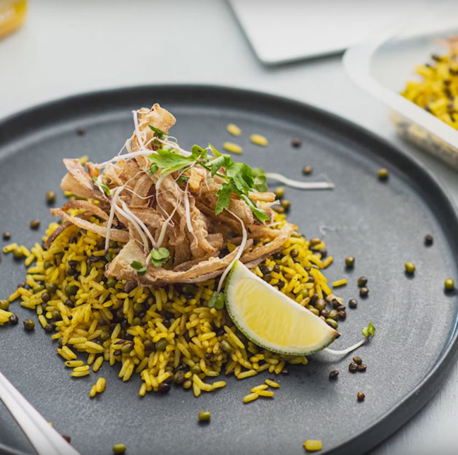 Vegetariánsky kaviár s jazmínovou ryžou a mungom