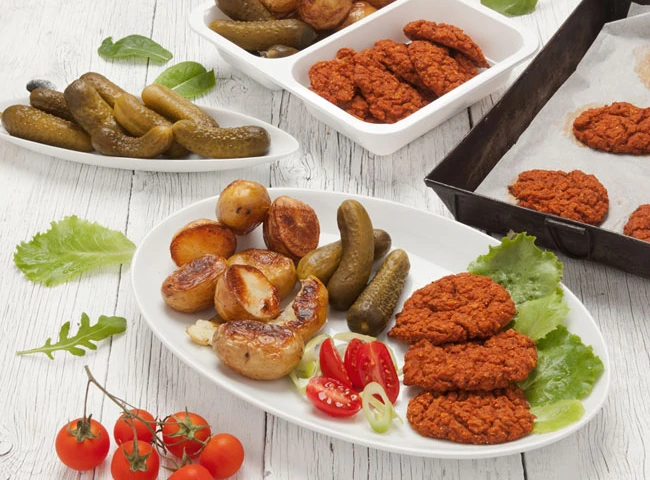 Fazuľovo cukinové pečené placky