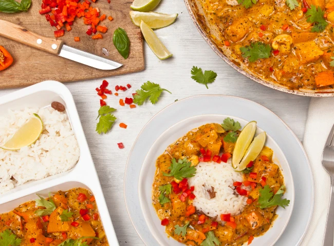 Vegánske kari s tekvicou